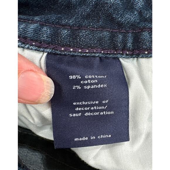 Vigoss Heritage Fit Capri Jeans Womens 6 Inseam 21 Mid Rise Flap Pockets Bling - Picture 9 of 10